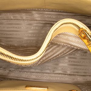 Prada Promenade Medium Yellow Saffiano Lux