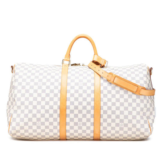 Louis Vuitton Keepall 55 Bandoulière Damier Azur Tela
