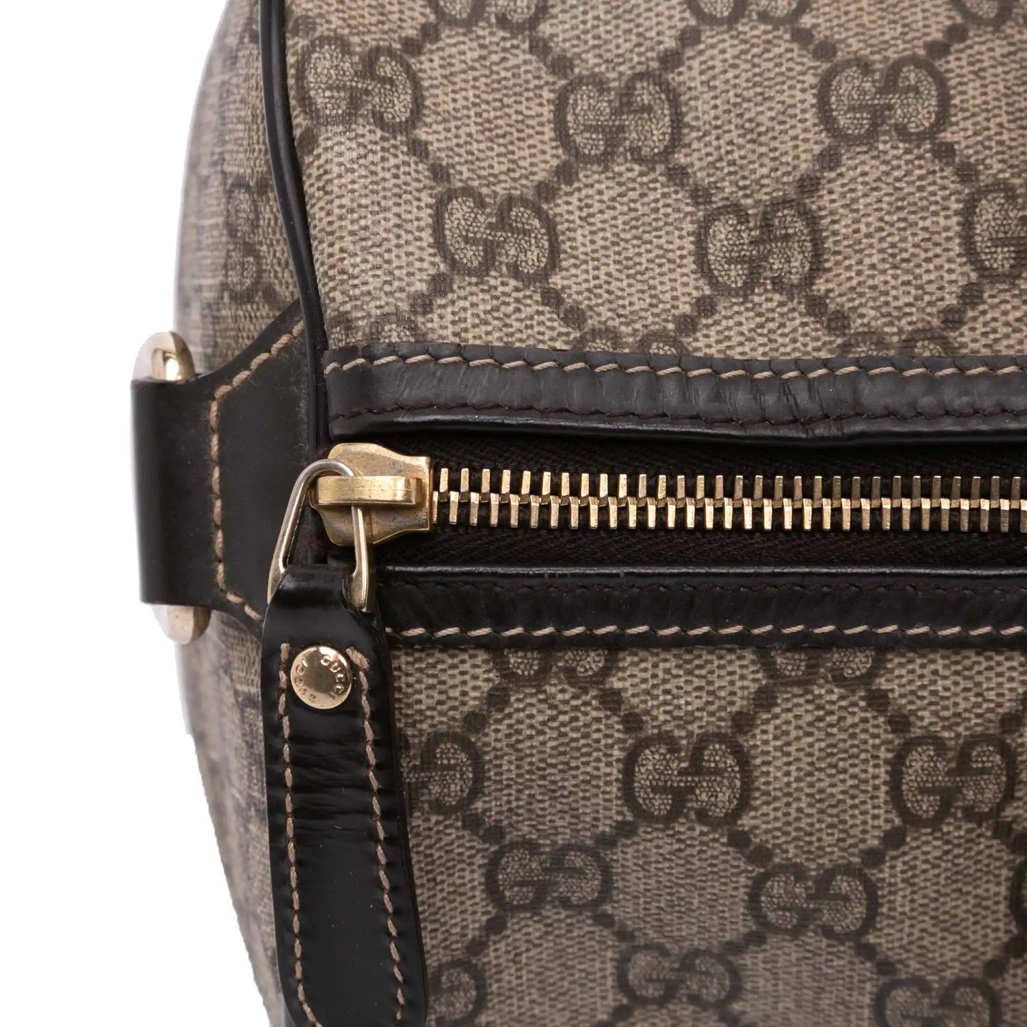 Gucci Joy Boston Bag Brown GG Supreme Canvas