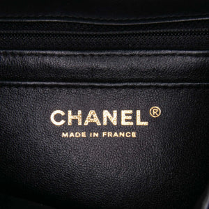 Chanel Classic Single Flap Mini Rectangular Black Chevron Lambskin Gold