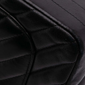 Chanel Classic Single Flap Mini Rectangular Black Chevron Lambskin Gold