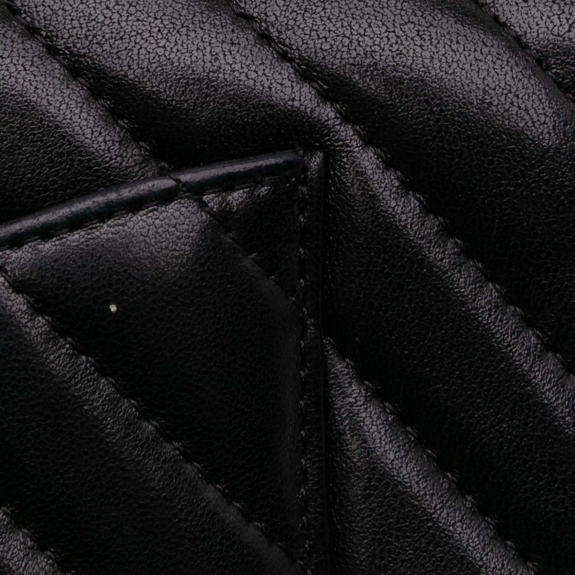 Chanel Classic Single Flap Mini Rectangular Black Chevron Lambskin Gold