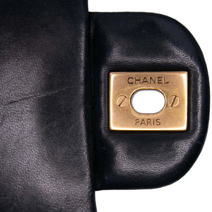 Chanel Classic Single Flap Mini Rectangular Black Chevron Lambskin Gold