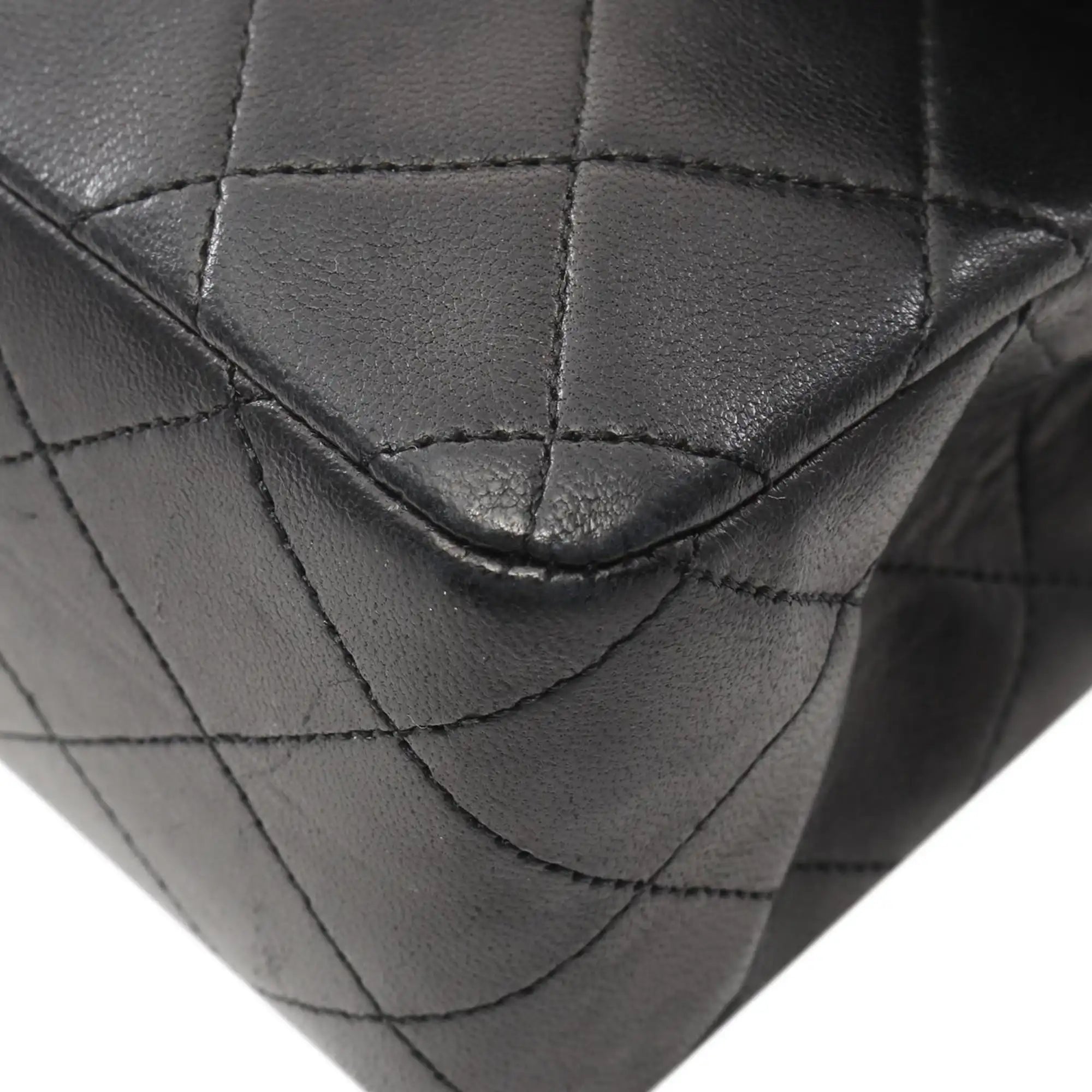 Chanel Classic Double Flap Medium Black Lambskin Gold