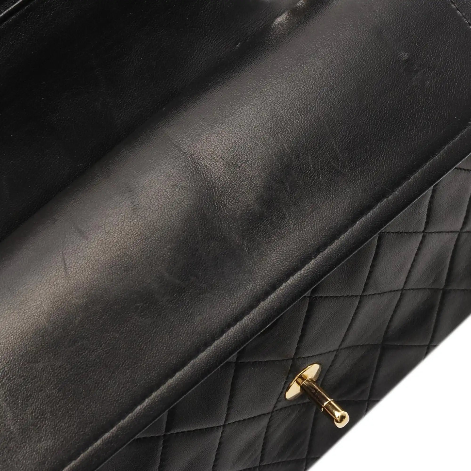 Chanel Classic Double Flap Medium Black Lambskin Gold