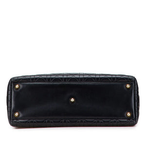 Dior Lady Dior Large Black Cannage Lambskin Gold