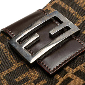 Fendi Shoulder Bag Brown Zucca Canvas