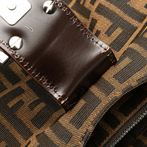 Fendi Shoulder Bag Brown Zucca Canvas