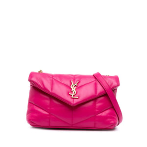 Yves Saint Laurent LouLou Puffer Toy Pink Lambskin