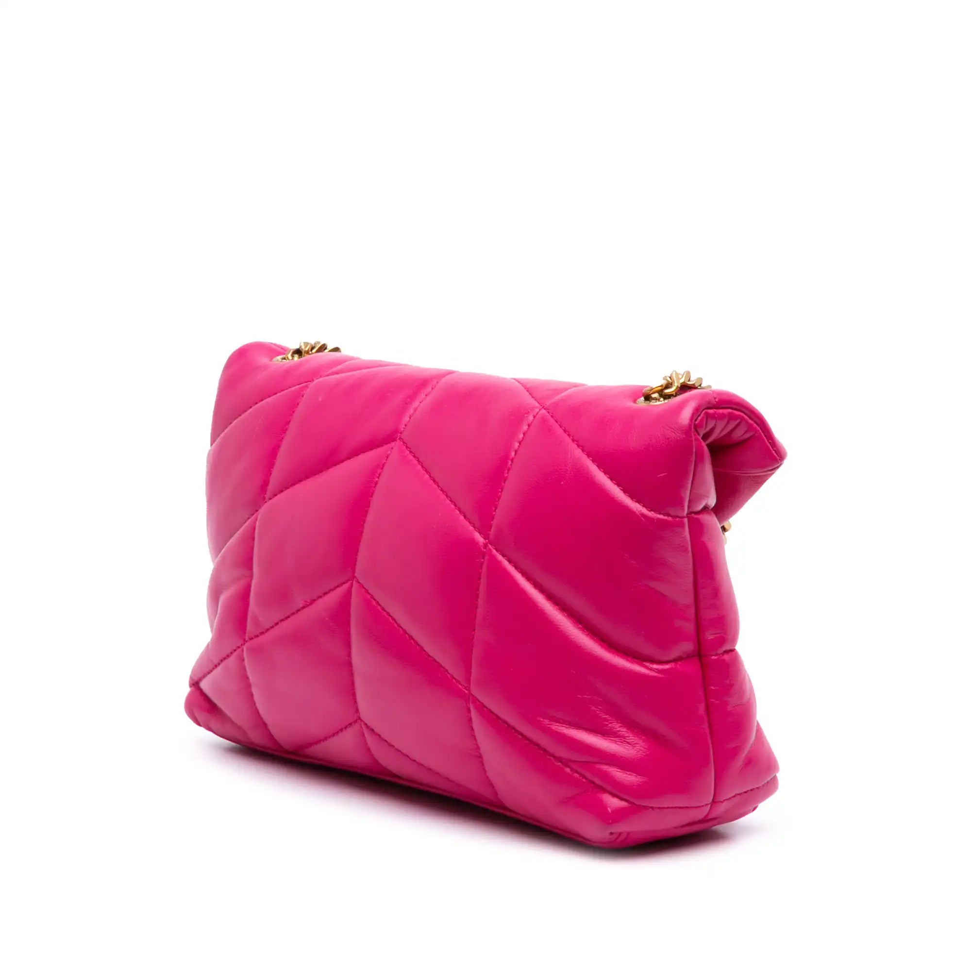 Yves Saint Laurent LouLou Puffer Toy Pink Lambskin