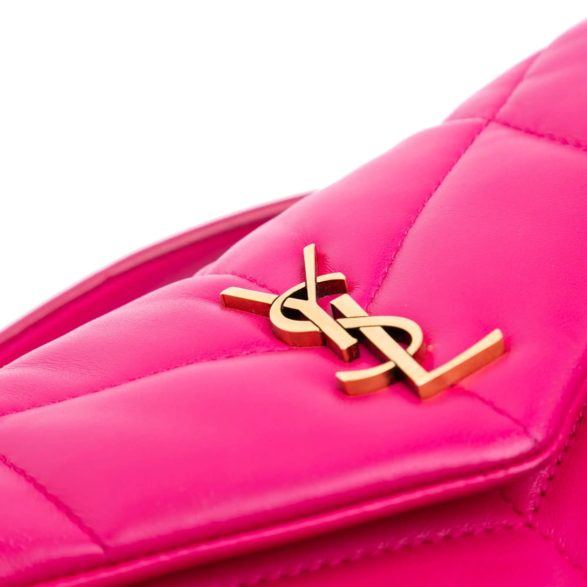 Yves Saint Laurent LouLou Puffer Toy Pink Lambskin