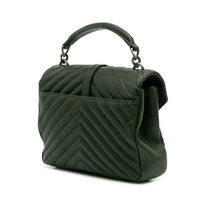 Yves Saint Laurent College Top Handle Bag Medium Green