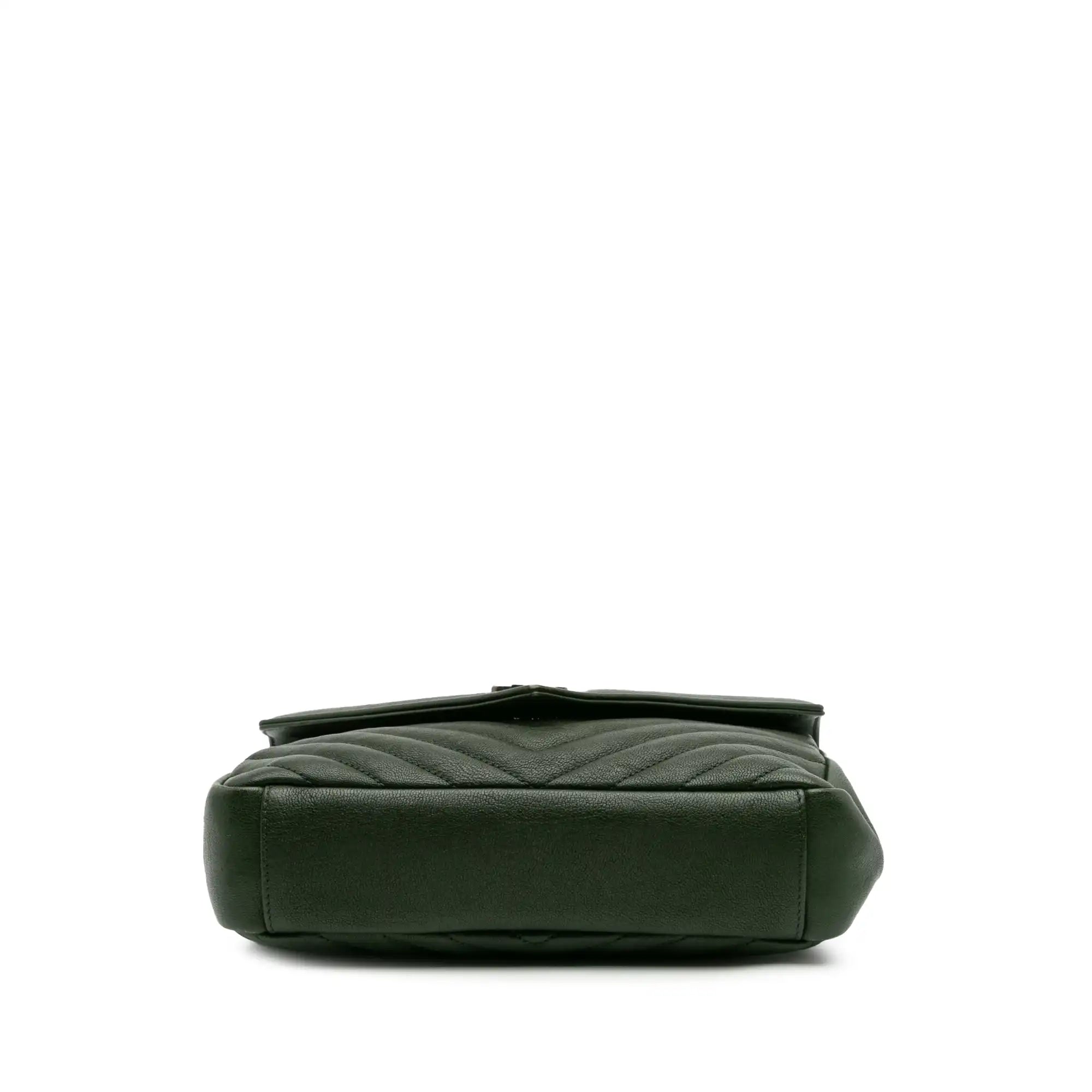 Yves Saint Laurent College Top Handle Bag Medium Green