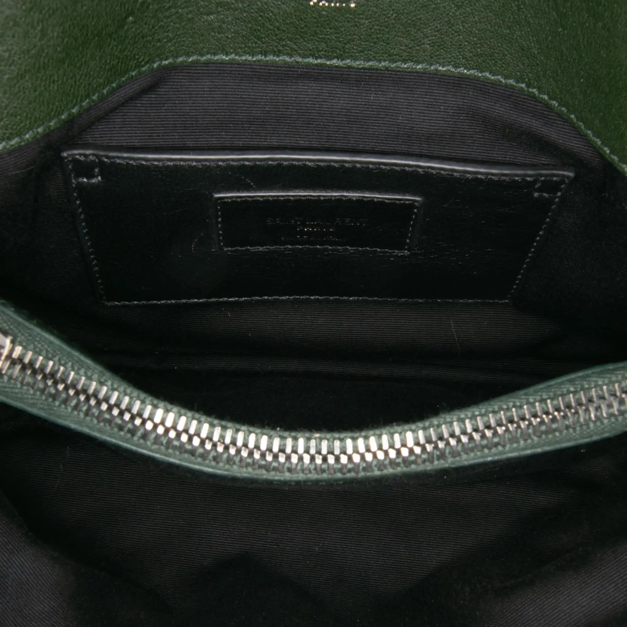 Yves Saint Laurent College Top Handle Bag Medium Green