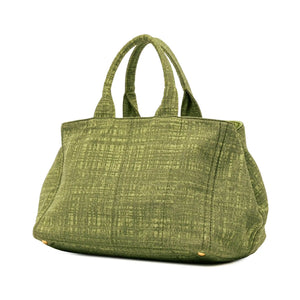 Prada Canapa Tote Bag Large Green Canvas