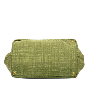 Prada Canapa Tote Bag Large Green Canvas