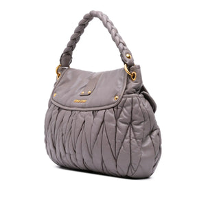 Miu Miu Coffer Gray Nappa Matelasse
