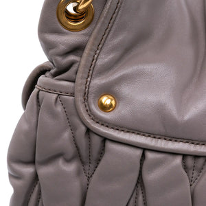 Miu Miu Coffer Gray Nappa Matelasse