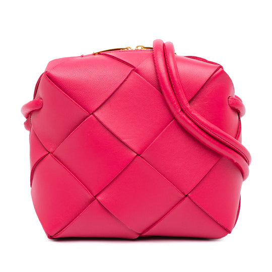 Bottega Veneta Cassette Camera Mini Pink Lambskin