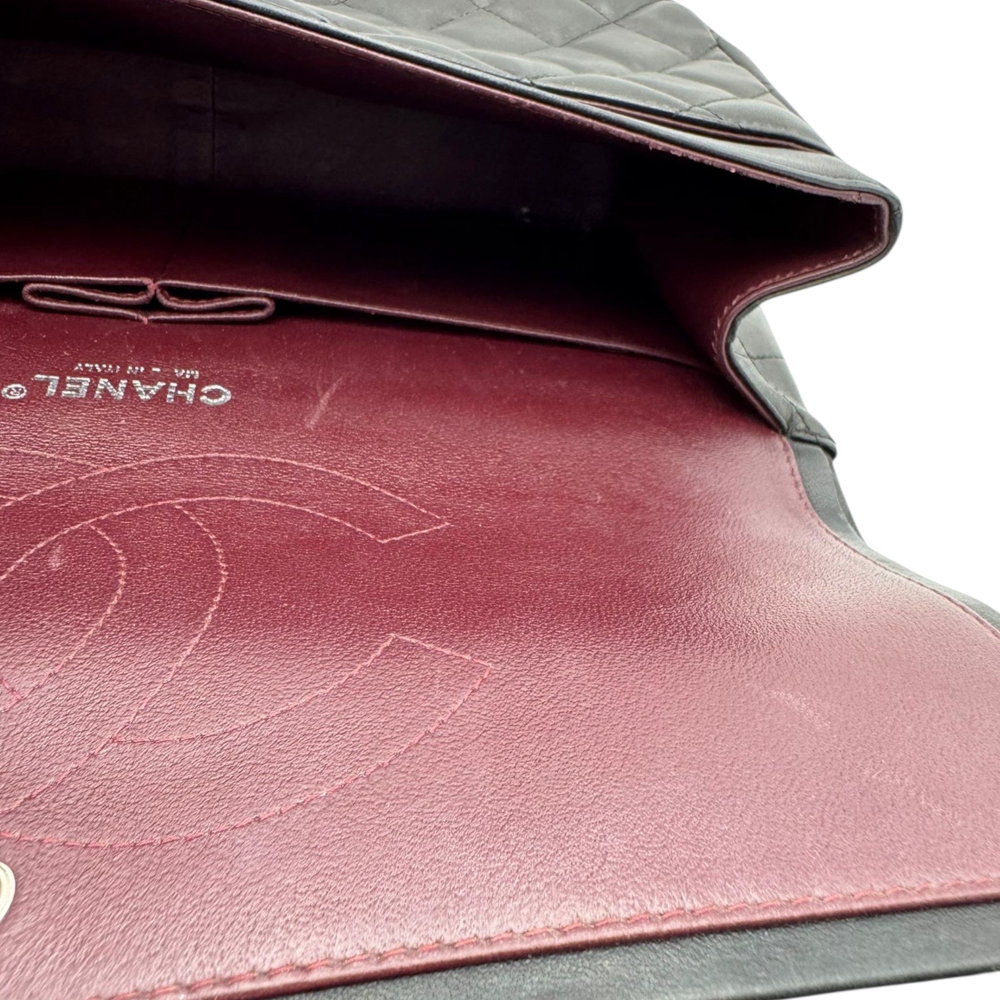 Chanel Classic Double Flap Jumbo Black Calfskin Silver