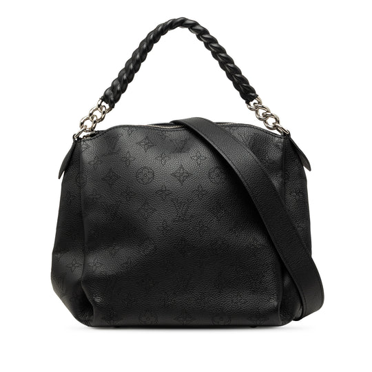 Louis Vuitton Babylone Chain BB Black Monogram Mahina Calfskin