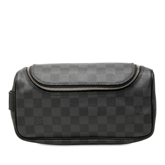 Louis Vuitton Toiletry Pouch Damier Ebene Canvas