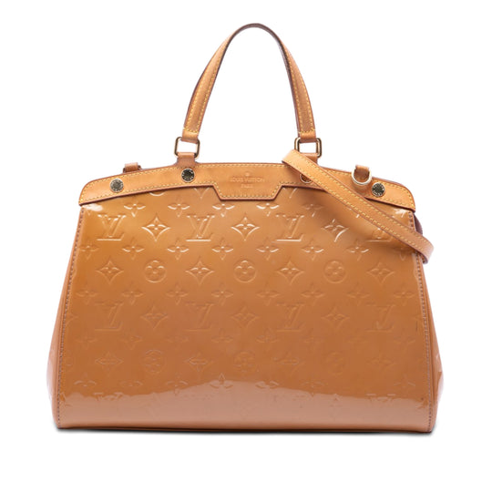 Louis Vuitton Brea MM Brown Monogram Vernis Patent