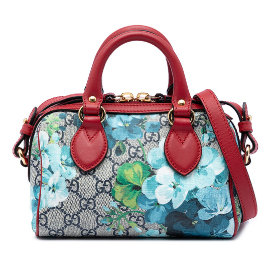 Gucci GG Supreme Blooms Boston Mini GG Supreme Multicolor Canvas Calfskin