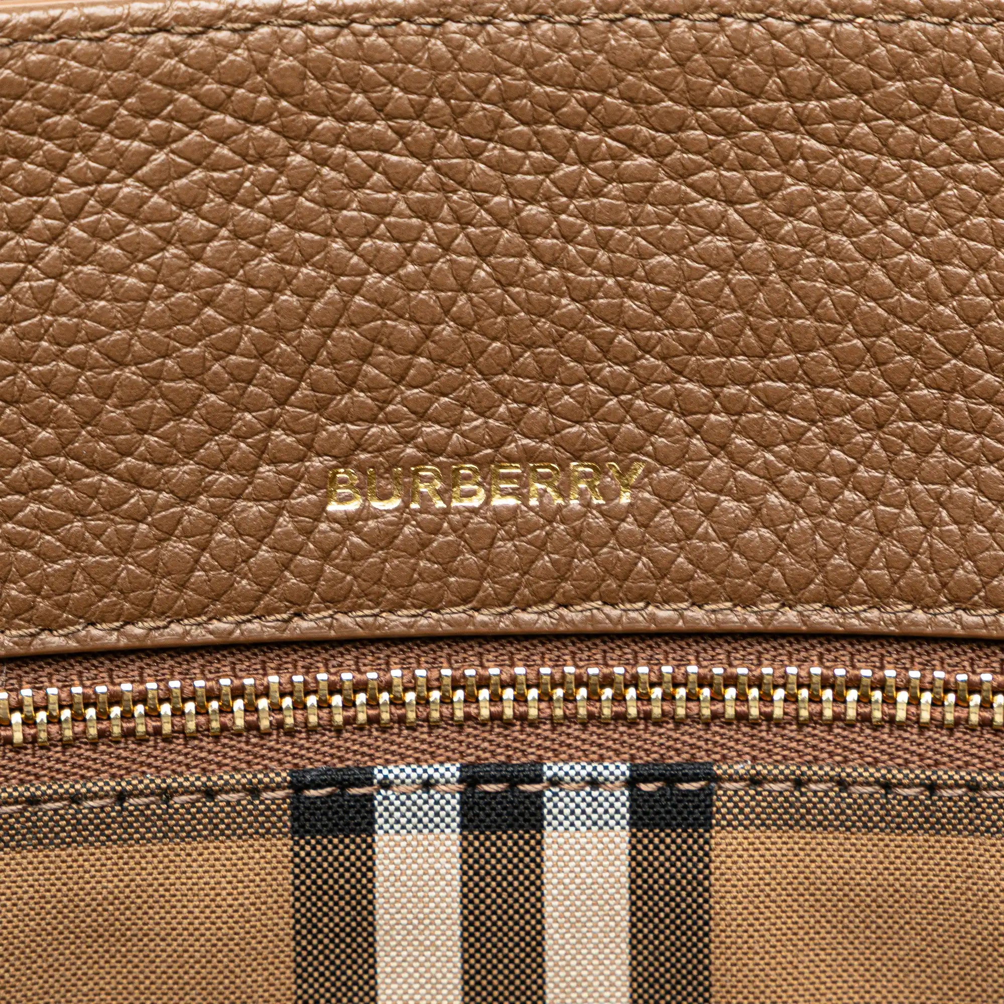 Burberry London Tote Medium Grained Calfskin