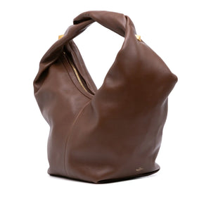 Valentino Roman Hobo Bag Brown Stud Leather