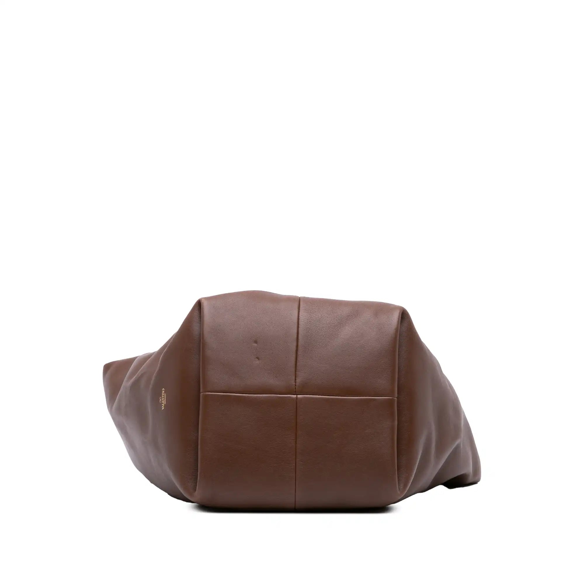 Valentino Roman Hobo Bag Brown Stud Leather