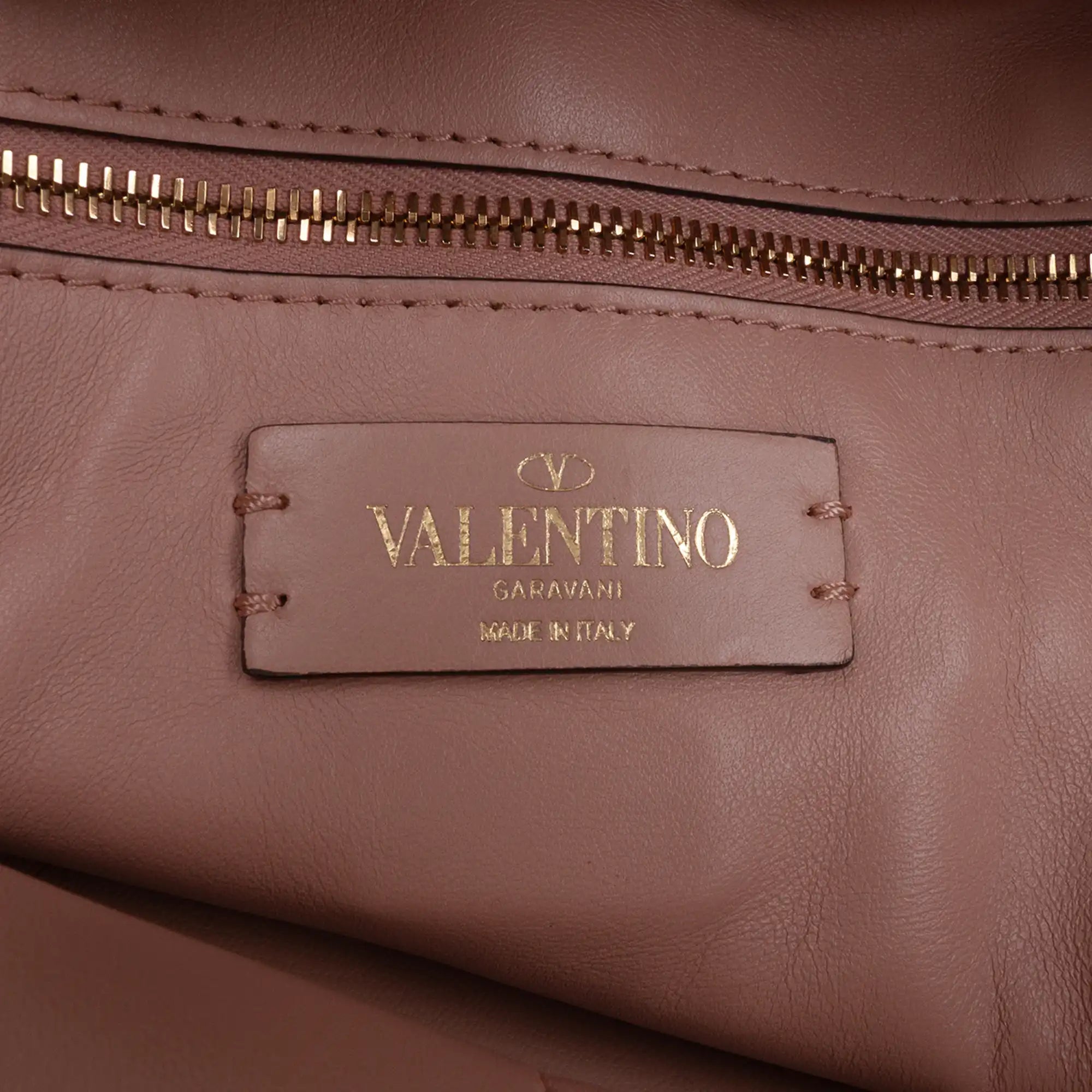 Valentino Roman Hobo Bag Brown Stud Leather