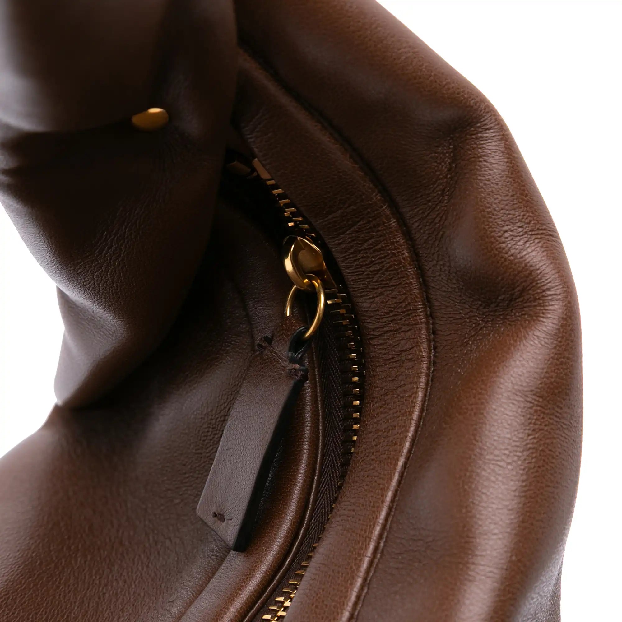 Valentino Roman Hobo Bag Brown Stud Leather