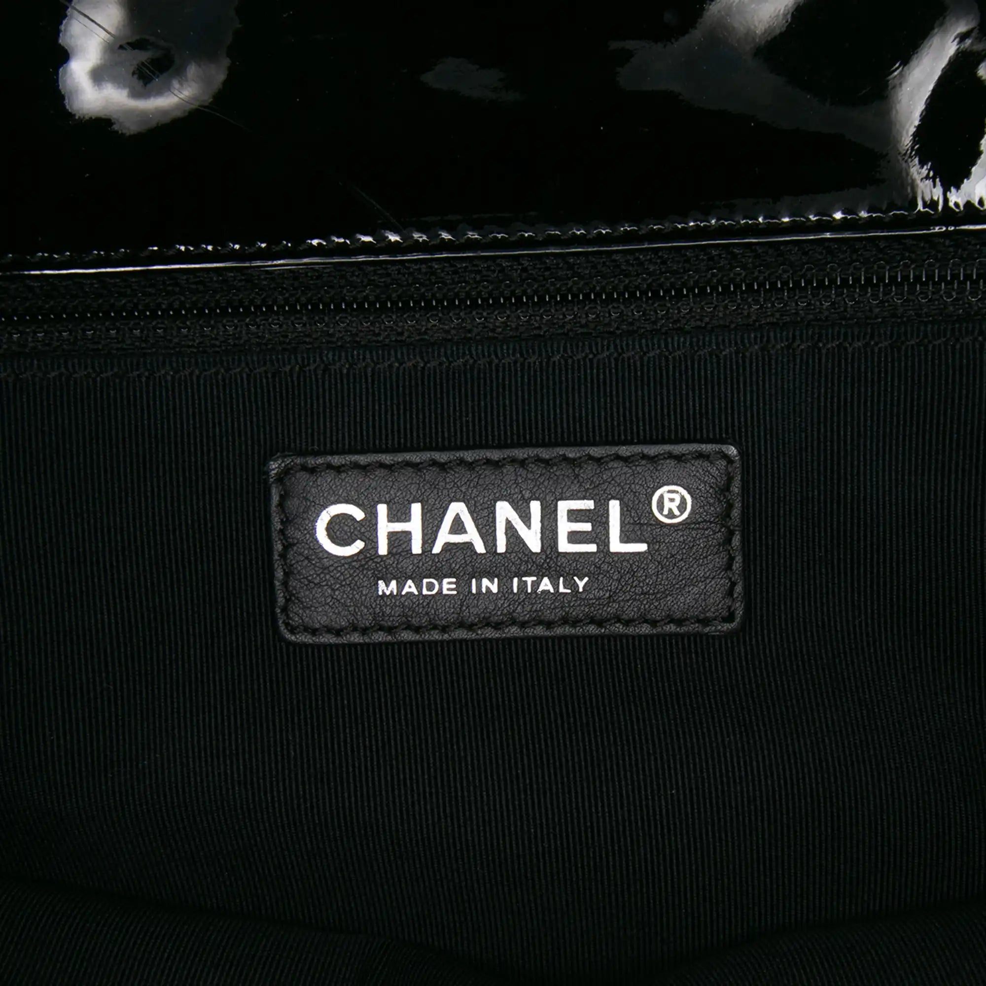 Chanel GST Black Patent Leather