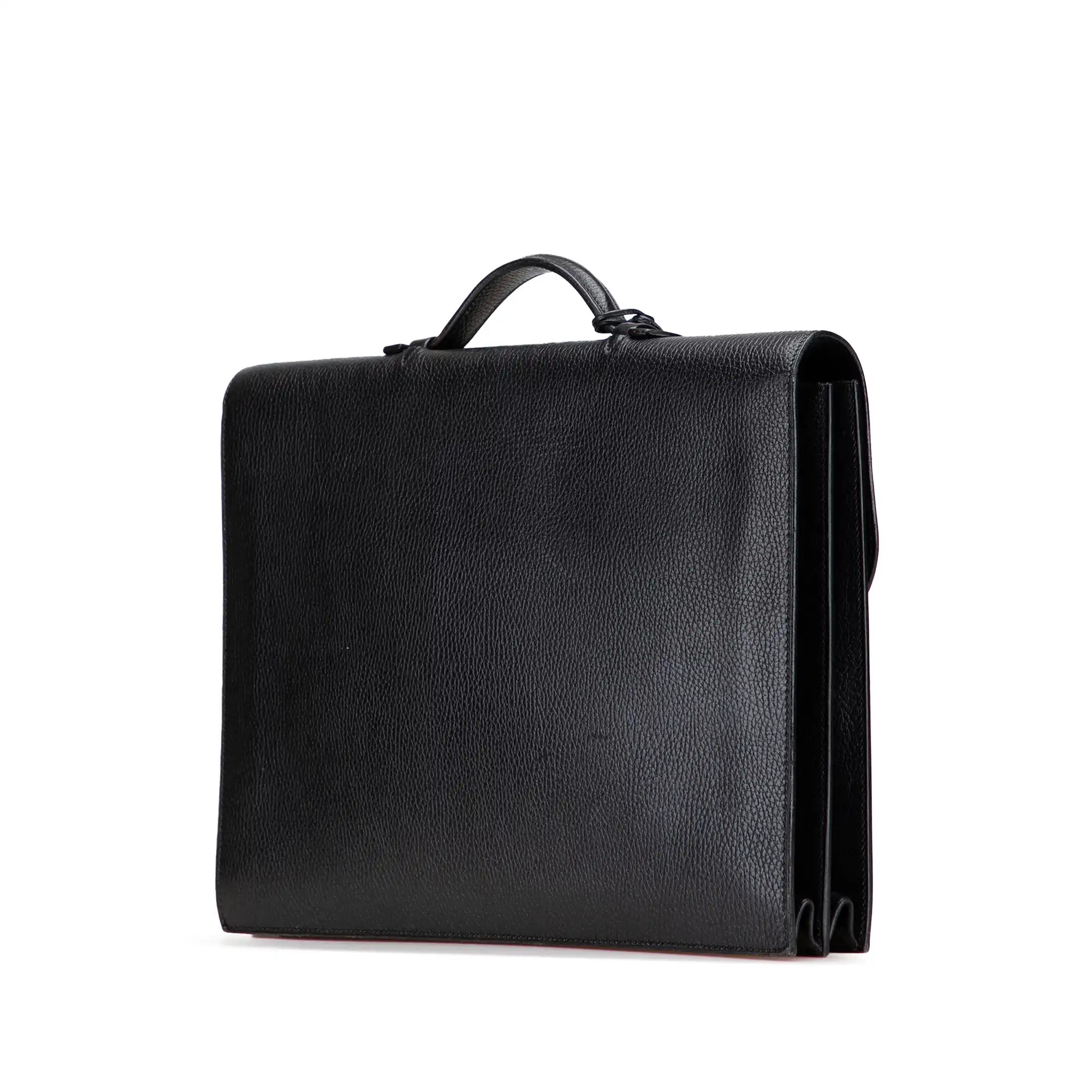 Hermès Sac A Depeches 38 Black Ardennes
