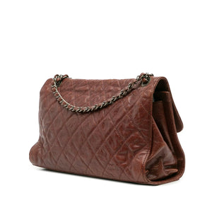 Chanel Crave Flap Jumbo Brown Glazed Caviar Ruthenium