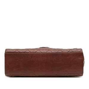 Chanel Crave Flap Jumbo Brown Glazed Caviar Ruthenium