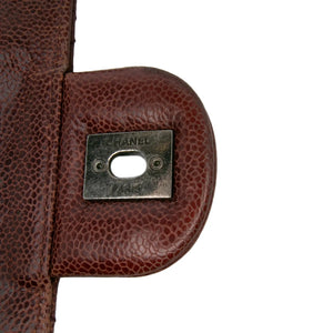 Chanel Crave Flap Jumbo Brown Glazed Caviar Ruthenium