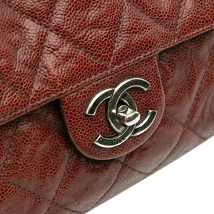 Chanel Crave Flap Jumbo Brown Glazed Caviar Ruthenium
