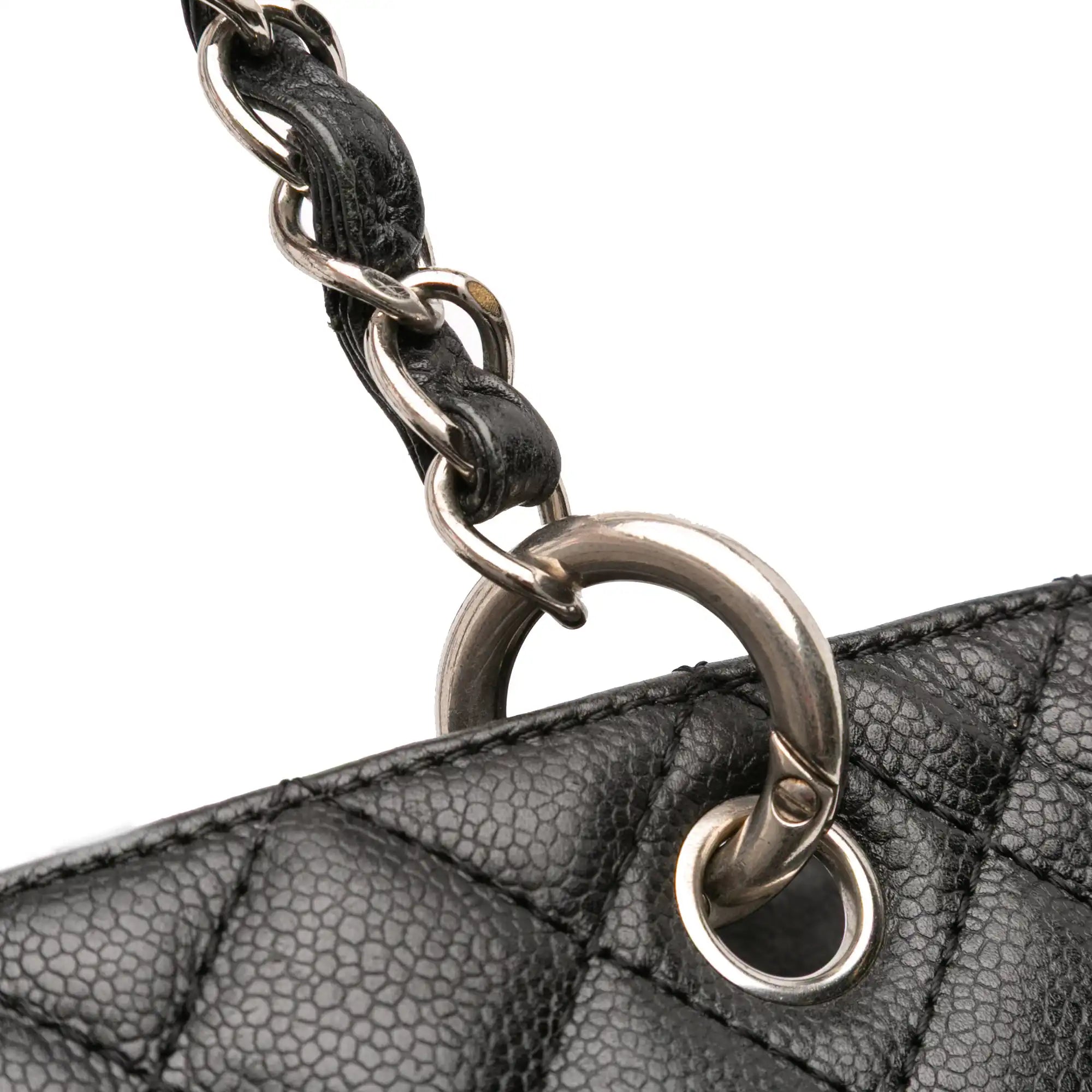 Chanel GST Black Caviar Silver