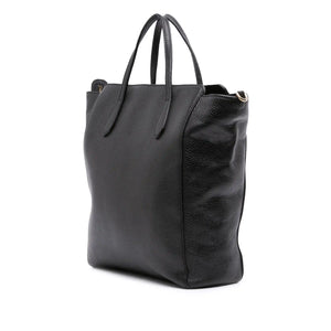 Gucci Swing Convertible Tote Black Leather