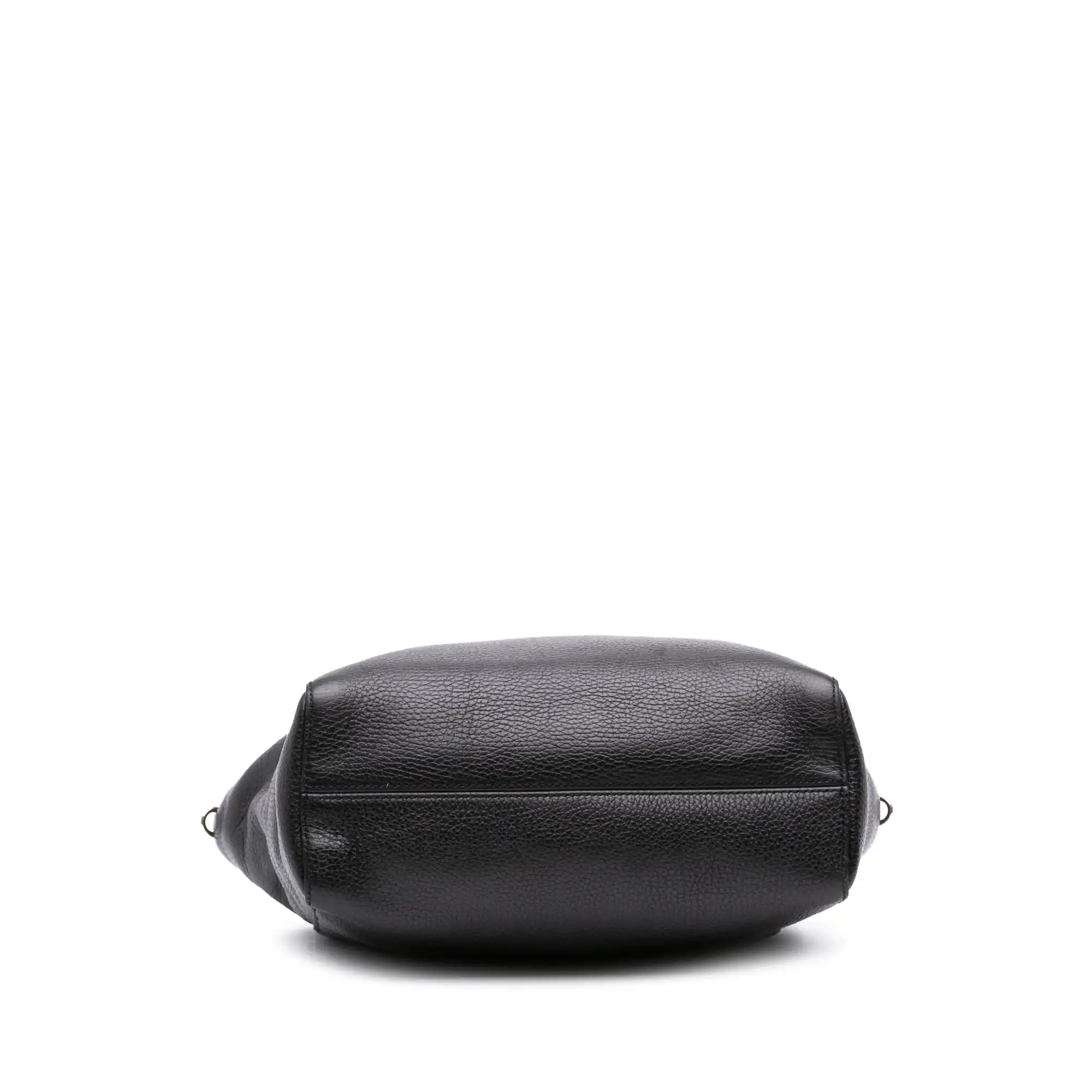 Gucci Swing Convertible Tote Black Leather