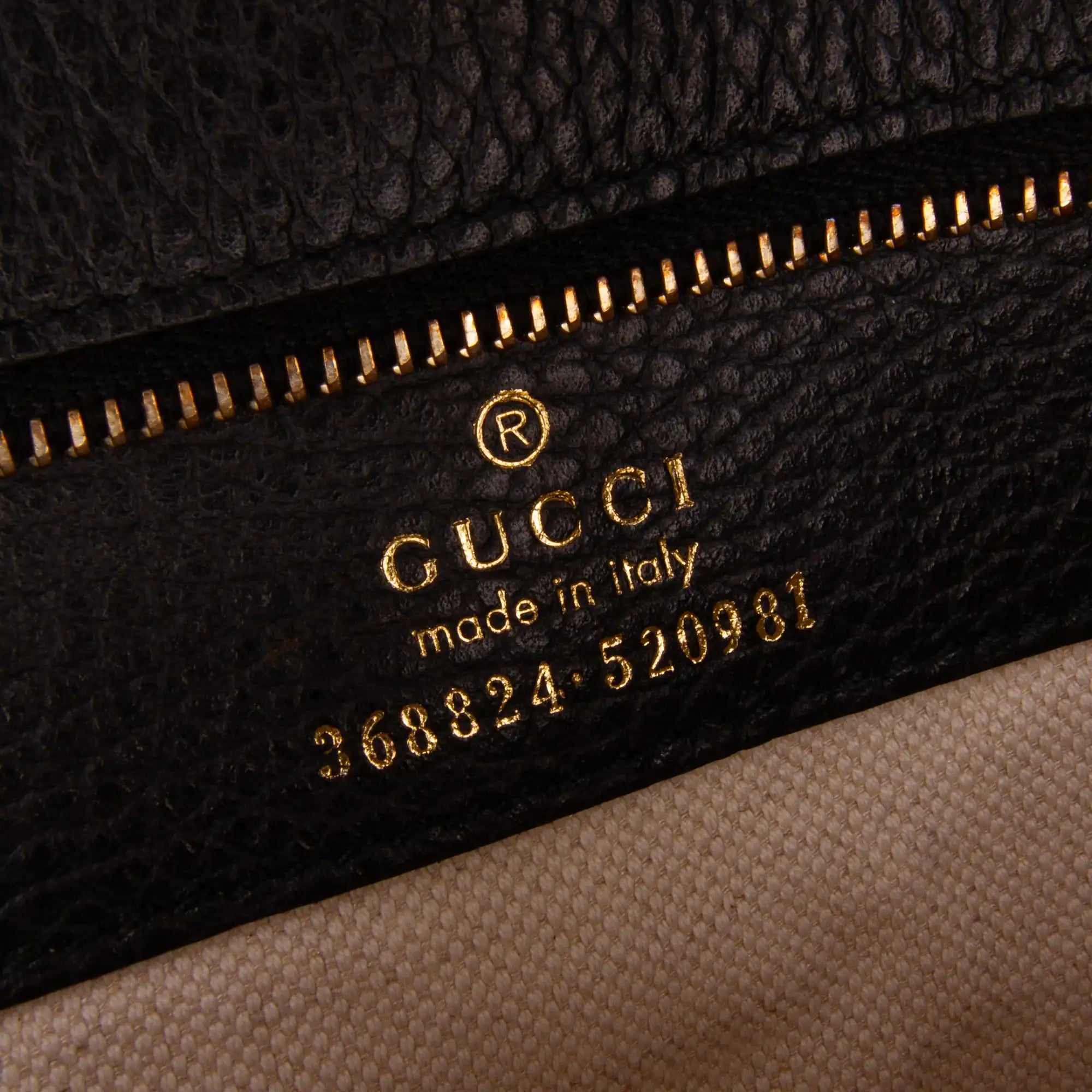 Gucci Swing Convertible Tote Black Leather