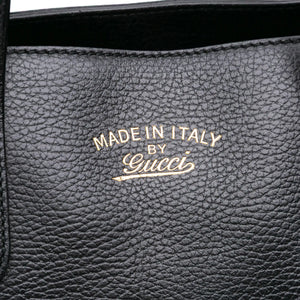 Gucci Swing Convertible Tote Black Leather