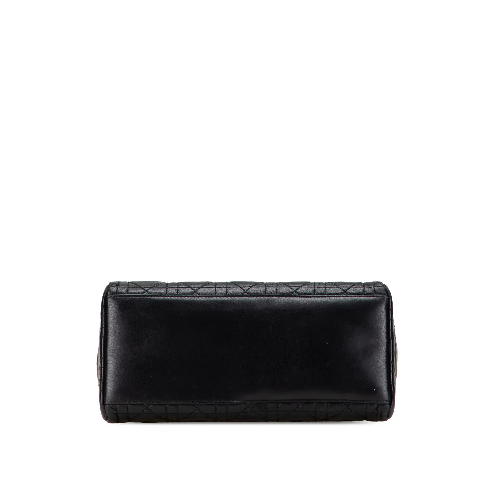 Dior Lady Dior Medium Black Lambskin Gold
