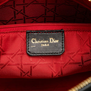 Dior Lady Dior Medium Black Lambskin Gold