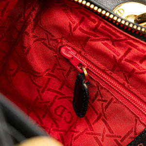 Dior Lady Dior Medium Black Lambskin Gold