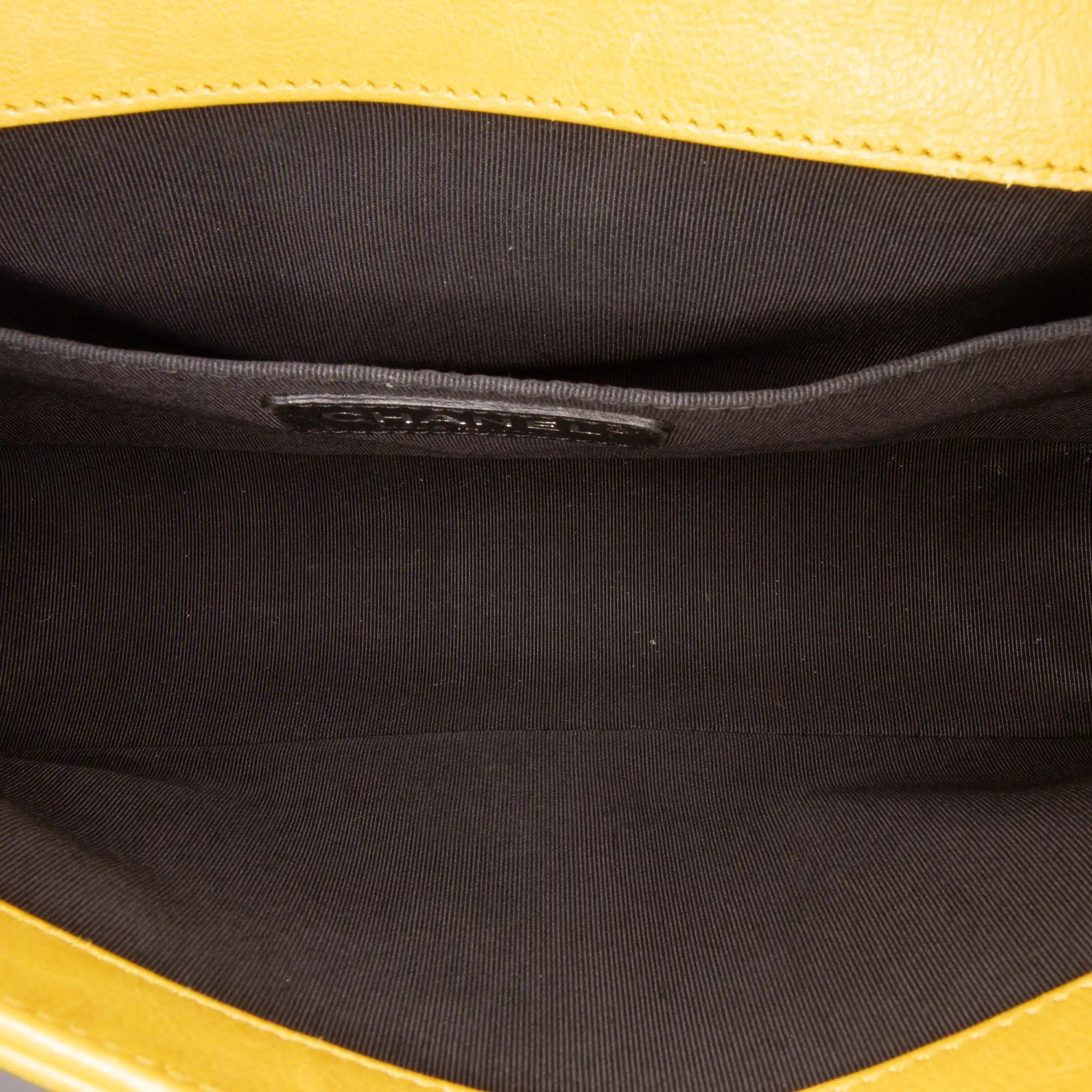 Chanel Boy Medium Yellow Calfskin Ruthenium