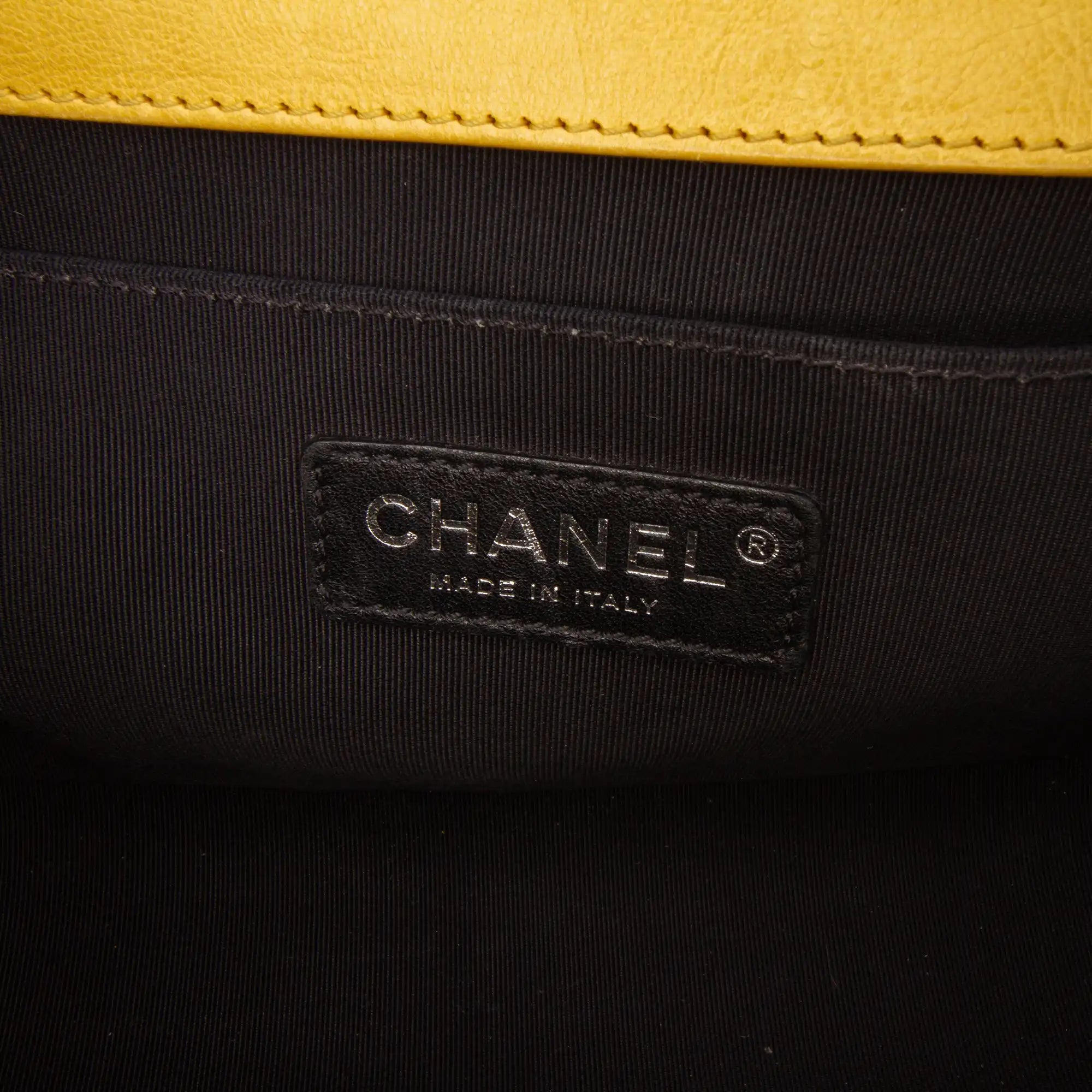 Chanel Boy Medium Yellow Calfskin Ruthenium