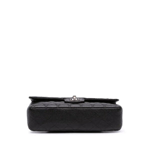 Chanel Classic Double Flap Medium Black Caviar Silver